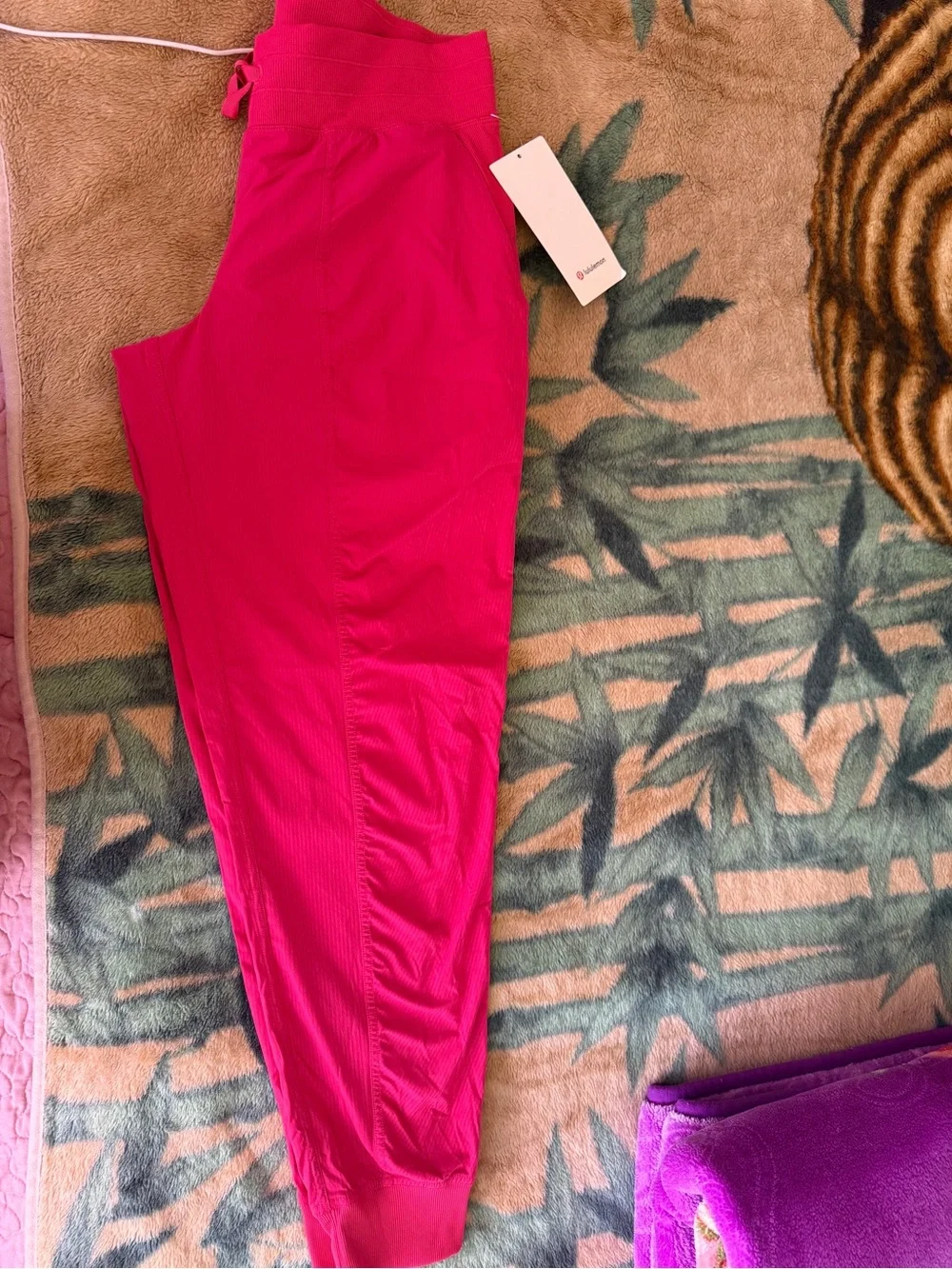 lululemon athletica Hot Pink Ribbed Waist Leggings